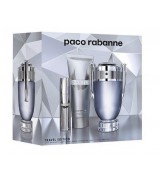 KIT  Invictus - Paco Rabanne Travel Edition EDT 100ml + Gel de Banho 100ml + EDT 10ml - Masculino