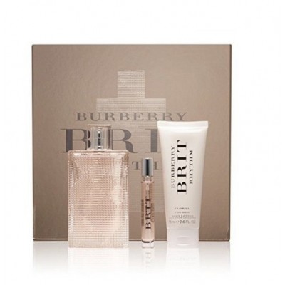 KIT BurberrY Brit Rhythm Floral For Her (Perfume EDT 90ml + Body Lotion 75ml + Pulse Spray 7,5ml)